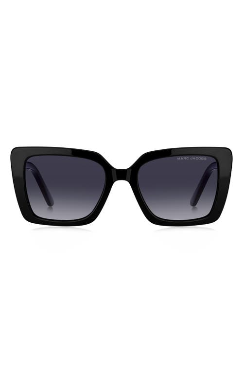 Shop Marc Jacobs 52mm Gradient Square Sunglasses In Black/grey Shaded