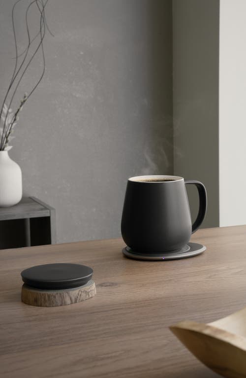 Ohom Ui+ Mug & Warmer Set In Inkstone Black