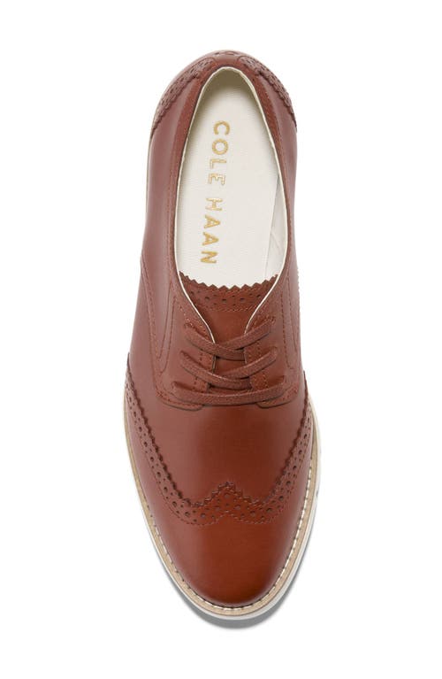 Shop Cole Haan Grand City Platform Oxford Derby In Dark Cuoio