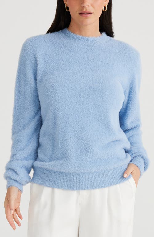 Shop Brave + True Brave+true Coco Chenille Sweater In Sky Blue