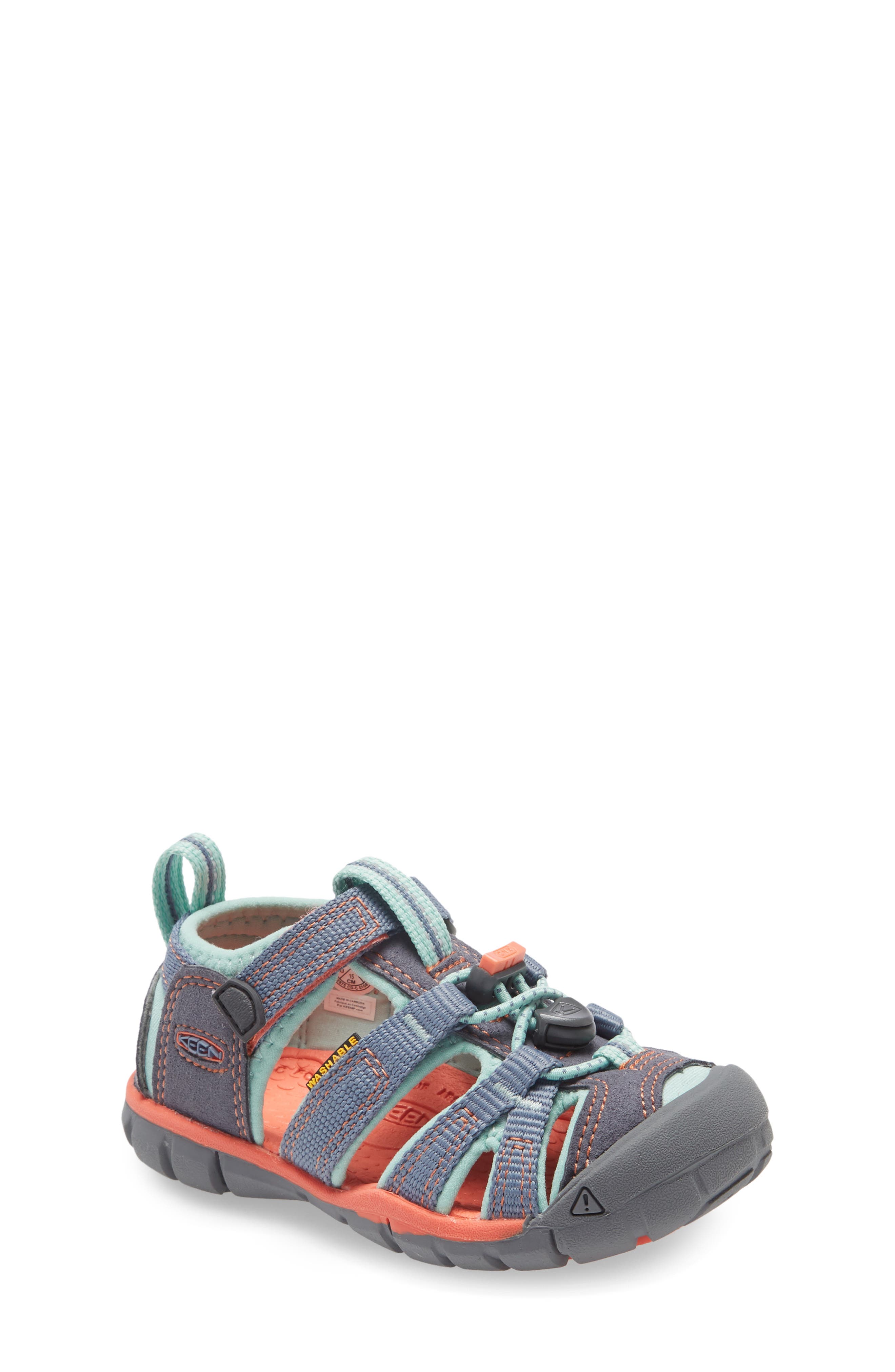 KEEN Kids Seacamp II CNX Sandal Coral/Poppy Red 5 Toddler