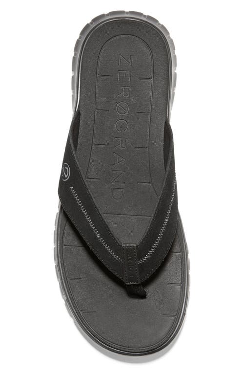 Shop Cole Haan Zerogrand Xl Thong Flip Flop In Black/black