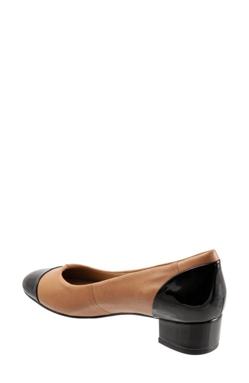 Shop Trotters Daisy Pump In Tan/black Leather