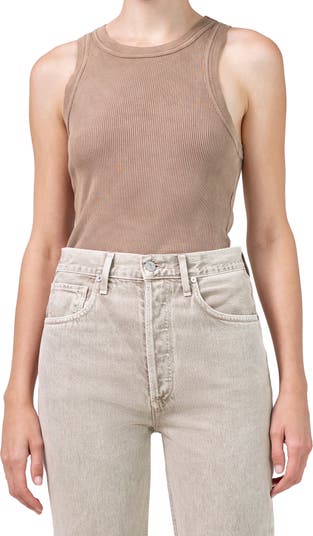 Isabel Rib Tank Heather Gray