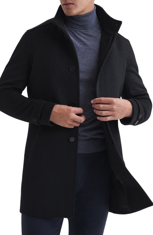 Reiss Moat Wool Blend Coat in Black