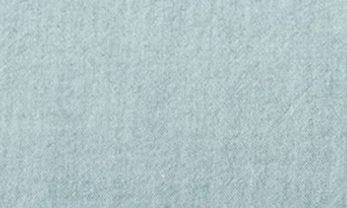 Coyuchi Organic Cotton Crinkled Percale Sheet Set In Surf Chambray