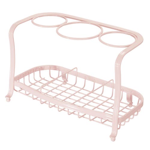 mDesign Bath Countertop Hair Care & Styling Tool Organizer Holder in Light Pink at Nordstrom