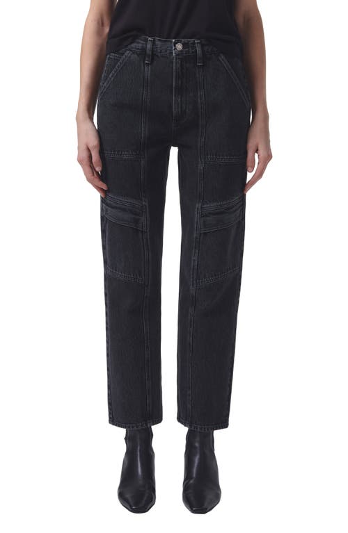 AGOLDE Cooper Relaxed Cargo Organic Cotton Jeans in Panther