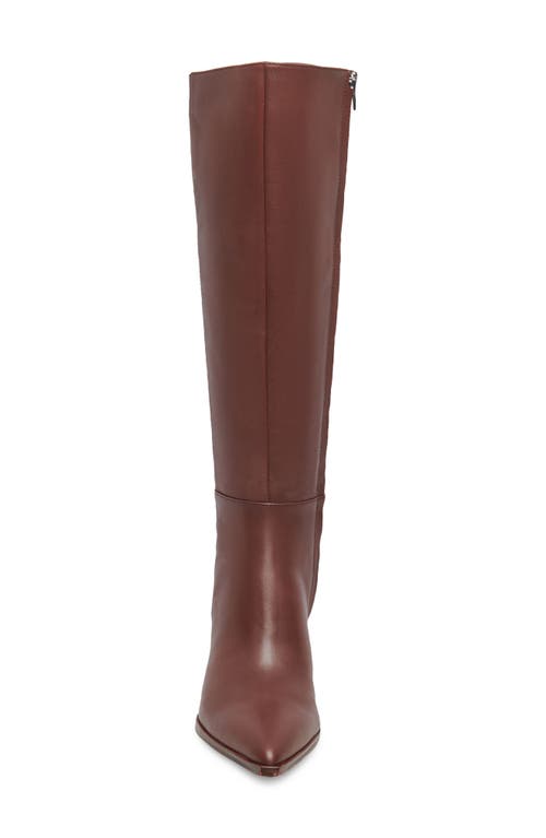 Shop Dolce Vita Auggie Pointed Toe Knee High Boot In Chocolate Leather