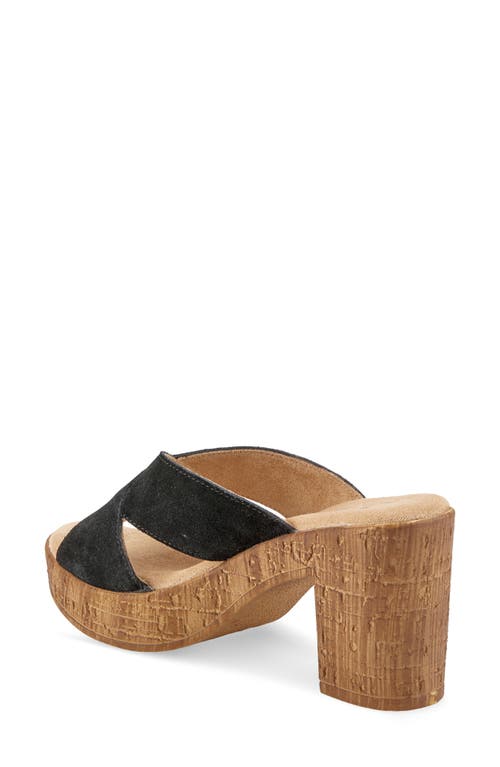 Shop Spring Step Blanchar Platform Sandal In Black Suede