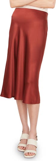 Vince satin slip clearance skirt