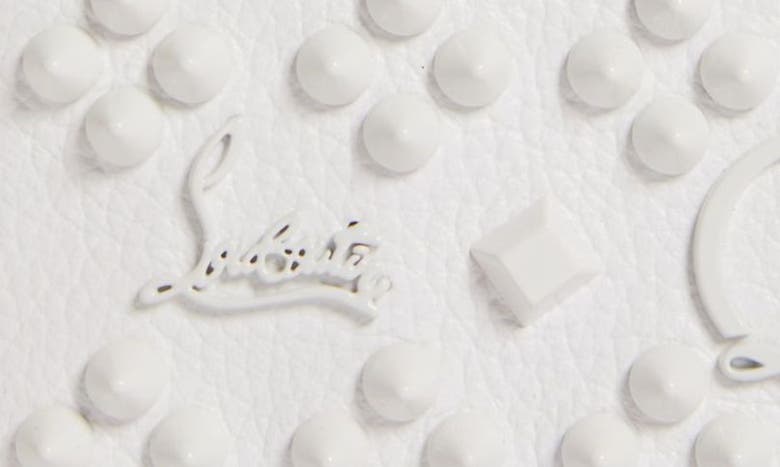 Christian Louboutin Kios Simple Leather Card Case In Bianco/ Bianco