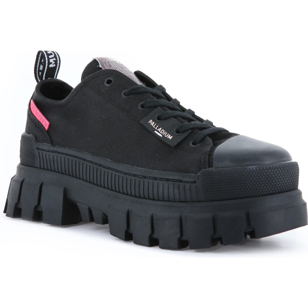 Palladium Revolt Lo Tx Platform Sneaker In Black/black