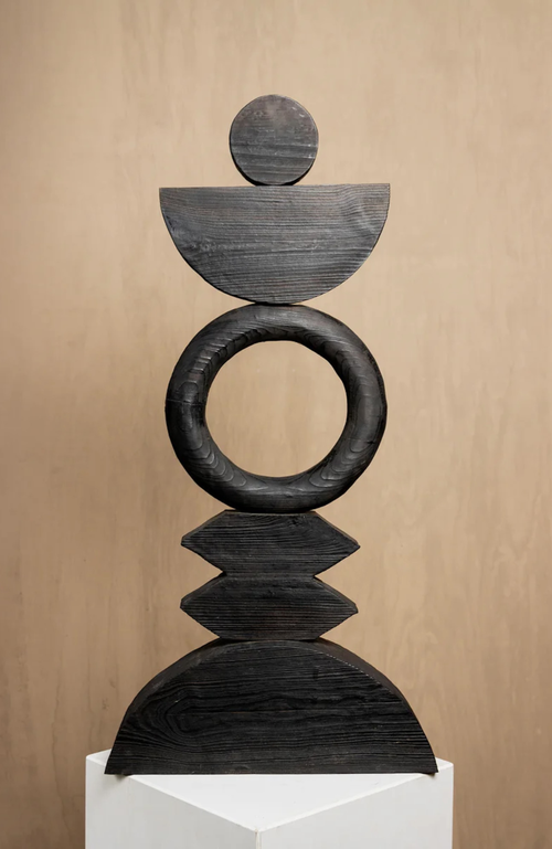 Meso Goods Arco Wood Sculpure In Black