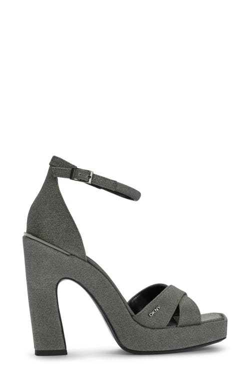 Shop Dkny Linda Ankle Strap Platform Sandal In Graphite