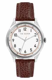 Ted Baker London Belgravia Leather Strap Watch, 36mm | Nordstrom