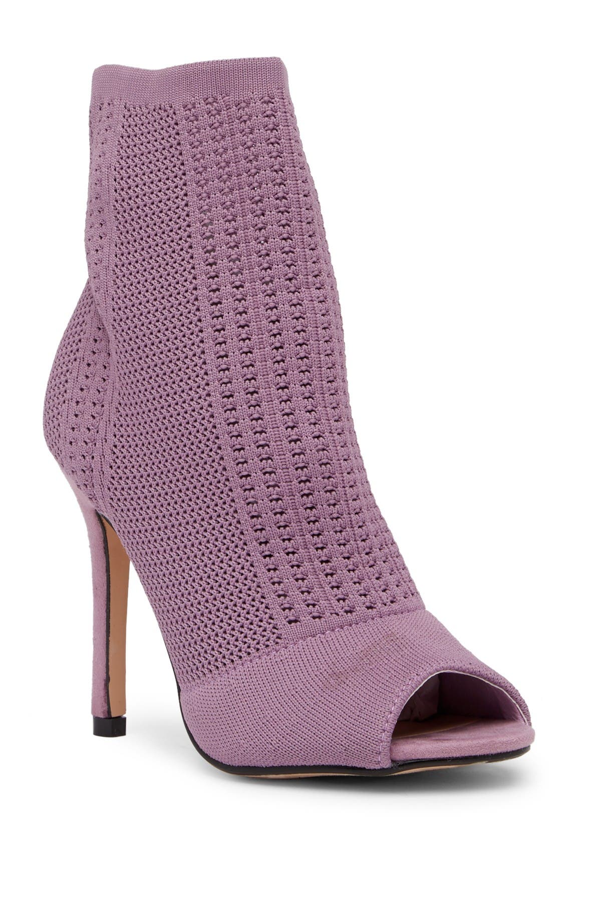 open toe knit booties