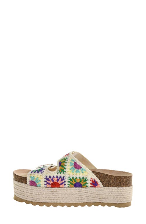 Shop Dirty Laundry Pretends Espadrille Platform Slide Sandal In Beige Multi