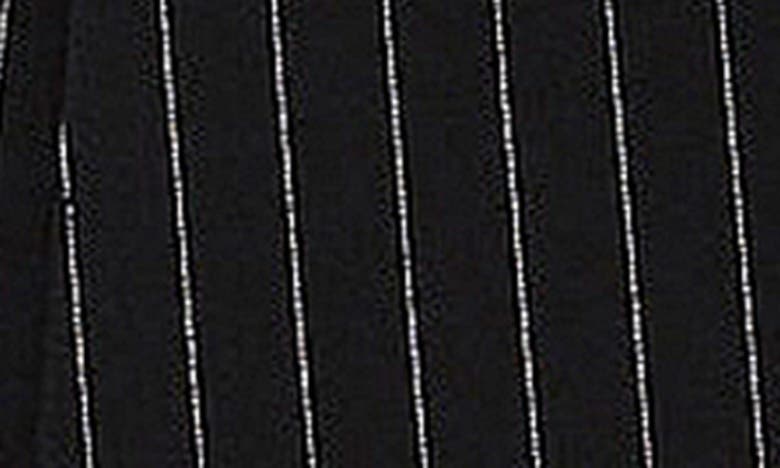 Shop Mistress Rocks Mid Rise Pinstripe Pleated Miniskirt In Black