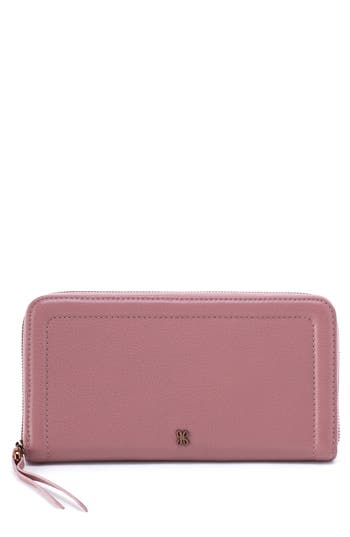Hobo Large Nila Leather Zip Around Wallet In Mauve