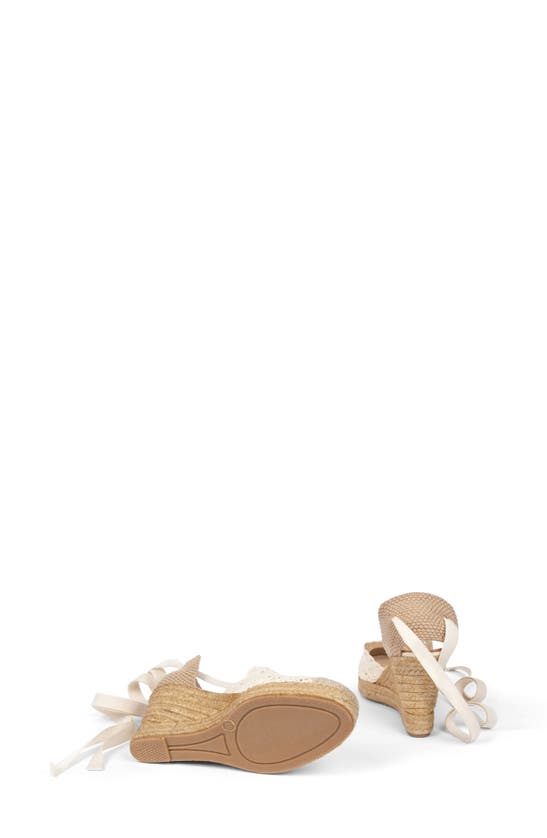 Shop Penelope Chilvers High Valenciana Ankle Tie Espadrille Wedge Pump In Chalk
