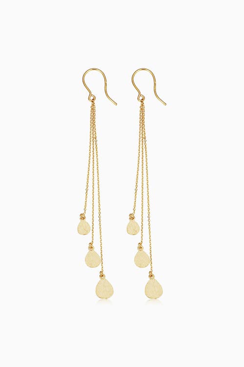 Oradina Women's 14k Yellow Solid Gold Tears Of Joy Drop Earrings In Yellow Gold
