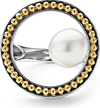 Lagos luna pearl top ring