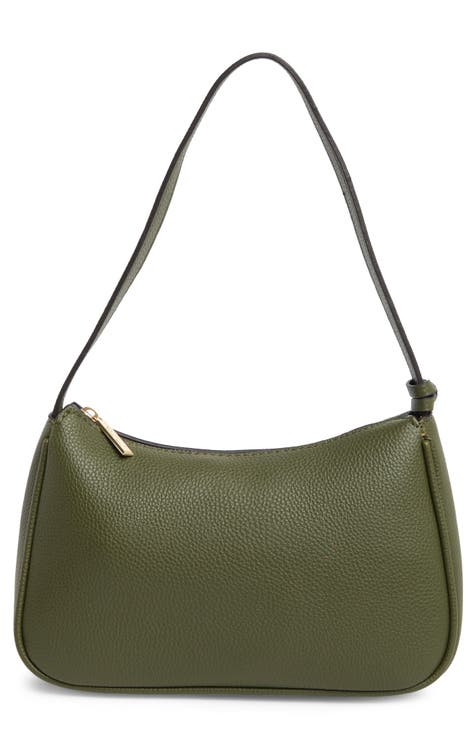 Convertible Executive Leather Bag MIDI in Olive Green