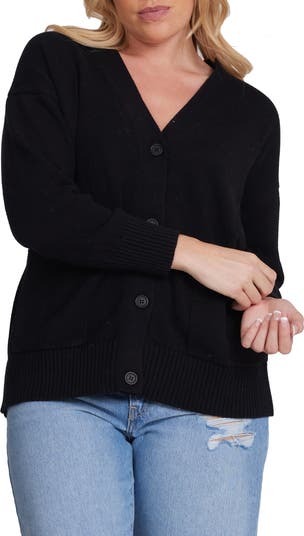 MINNIE ROSE Oversize Cotton Cashmere Cardigan Nordstrom