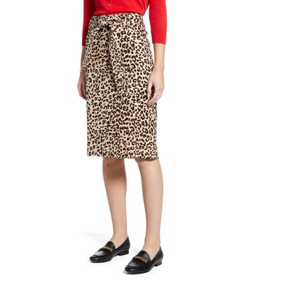 Petite 1901 Twill Pencil Skirt, Beige