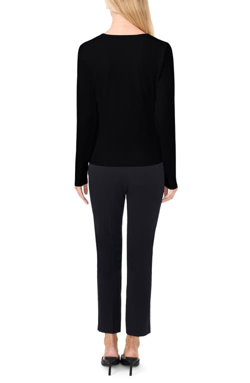 Halogenr Halogen(r) Compression V-neck Top In Rich Black