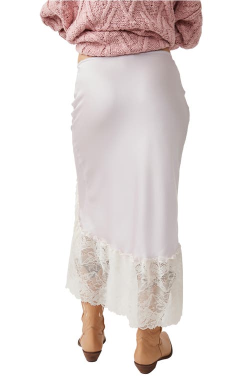 Free People Heart Eyes Lace Half Slip In Lavender Light Combo