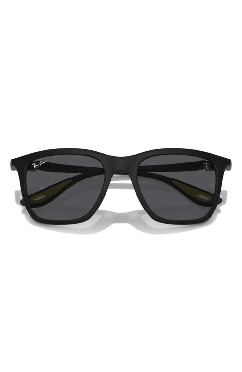 Ray-Ban x Scuderia Ferrari 54mm Square Sunglasses in Matte Black 