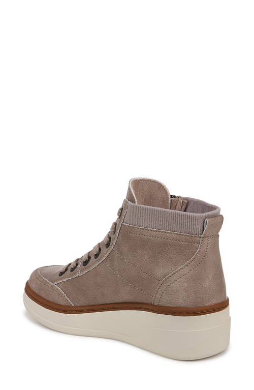 Blowfish Footwear Camden Wedge Sneaker In Mushroom Microsuede