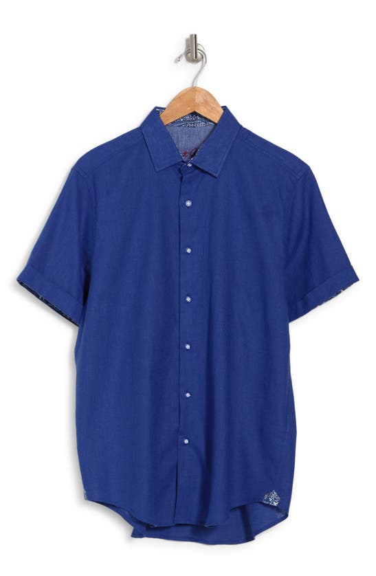 Robert Graham Cedar Walk Short Sleeve Button Front Shirt In Sapp