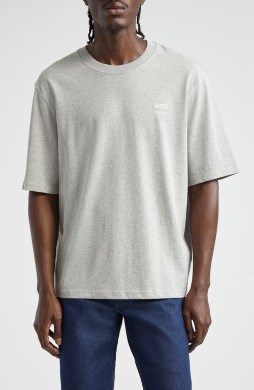 Ami PARIS de Coeur Logo Cotton T-Shirt Heather Ash Grey at Nordstrom,