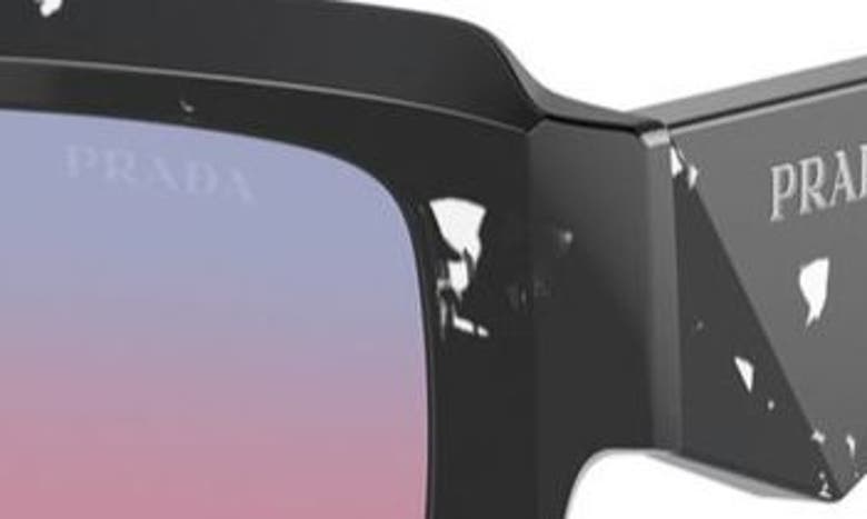 Shop Prada 54mm Rectangle Gradient Sunglasses In Magenta