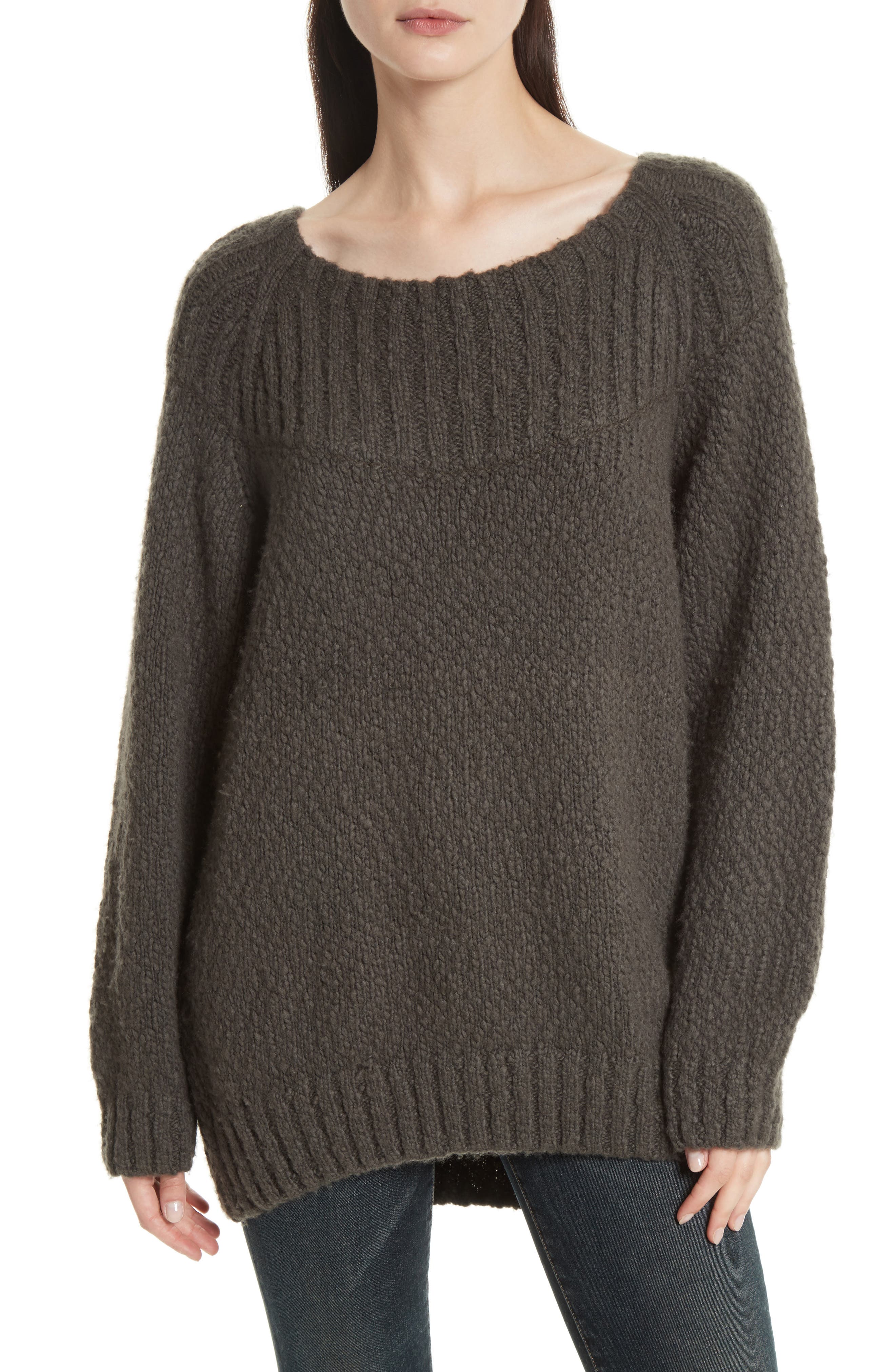Vince Ribbed Yoke Knit Sweater Nordstrom