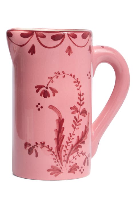 Floral Clay Jug