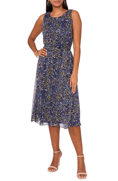 CHAUS CHAUS FLORAL SLEEVELESS MIDI DRESS 
