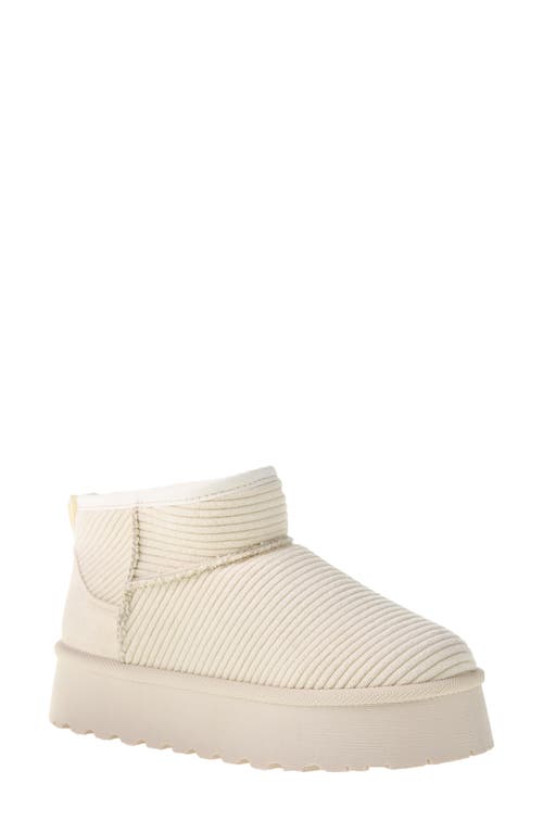 Shop Dirty Laundry Yarroh Corduroy Platform Bootie In Cream