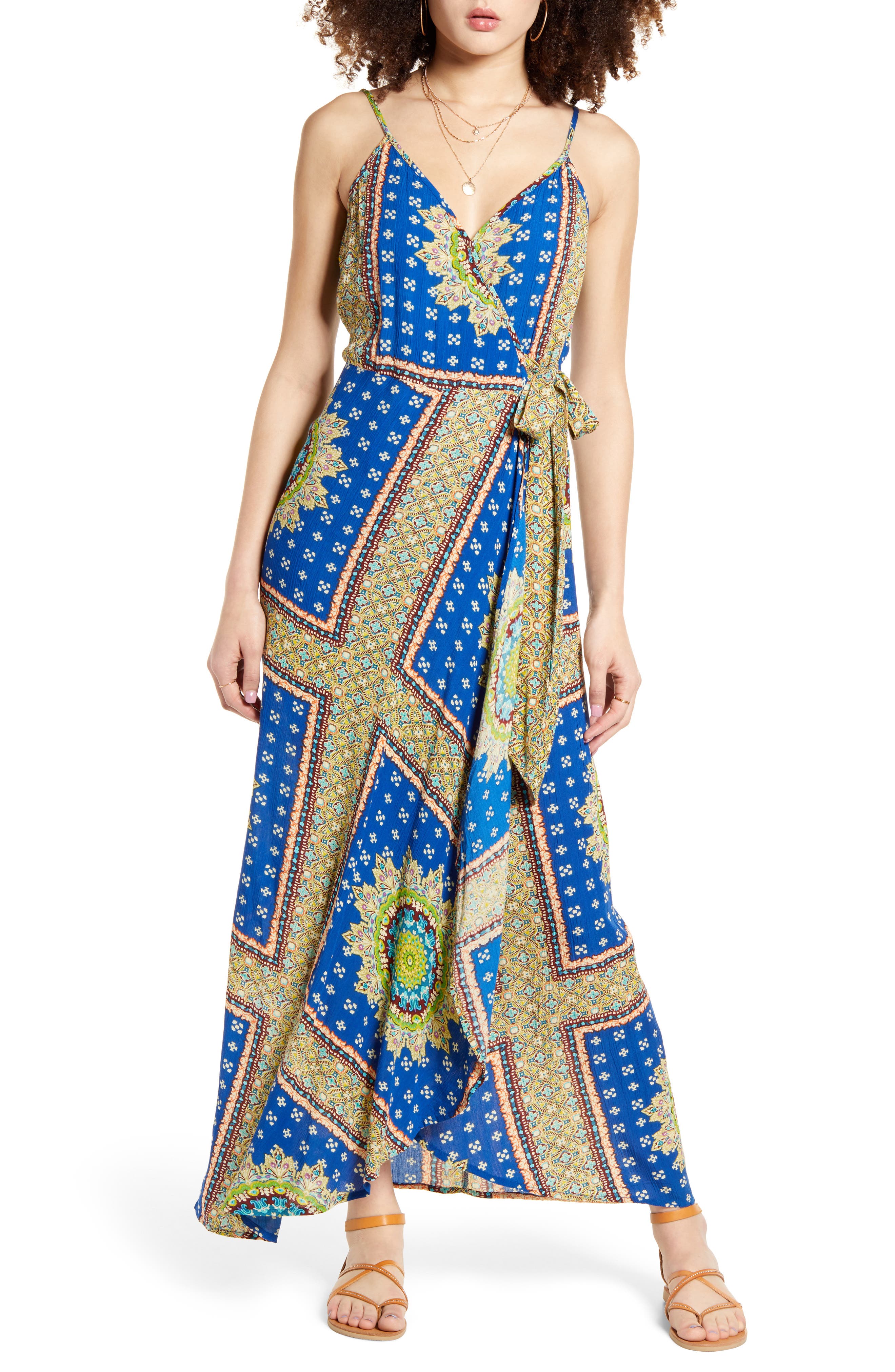 Band of Gypsies Vivian Maxi Wrap Dress Nordstrom