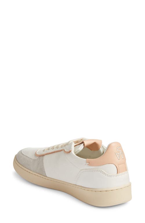 Shop Stuart Weitzman Sw Courtside Sneaker In Light Grey/white/pink