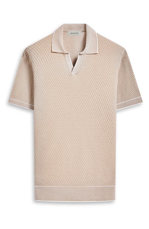 Shop Bugatchi Tipped Johnny Collar Polo In Desert