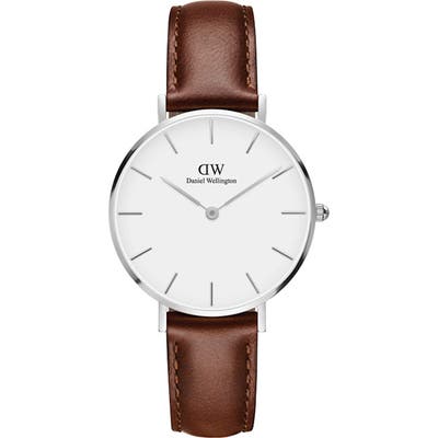 Daniel Wellington Classic Petite Leather Strap Watch, 32Mm