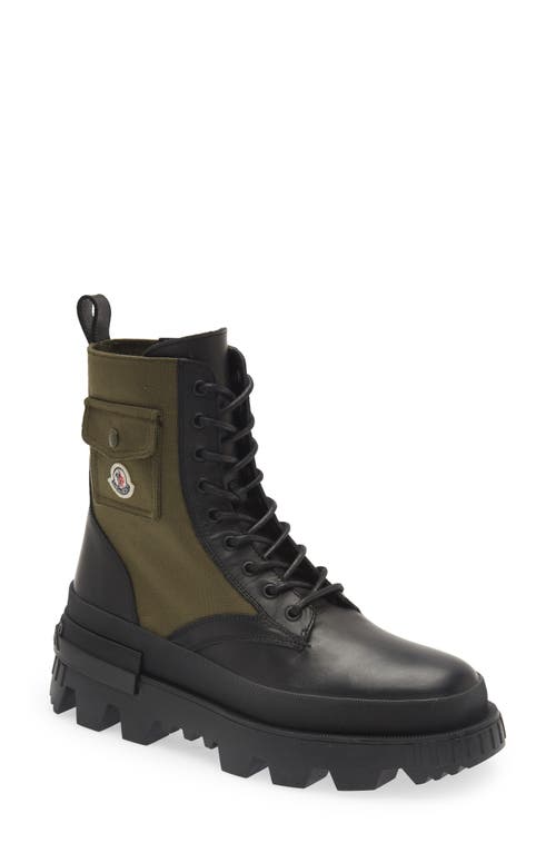Moncler Konture Pocket Boot In Military/black