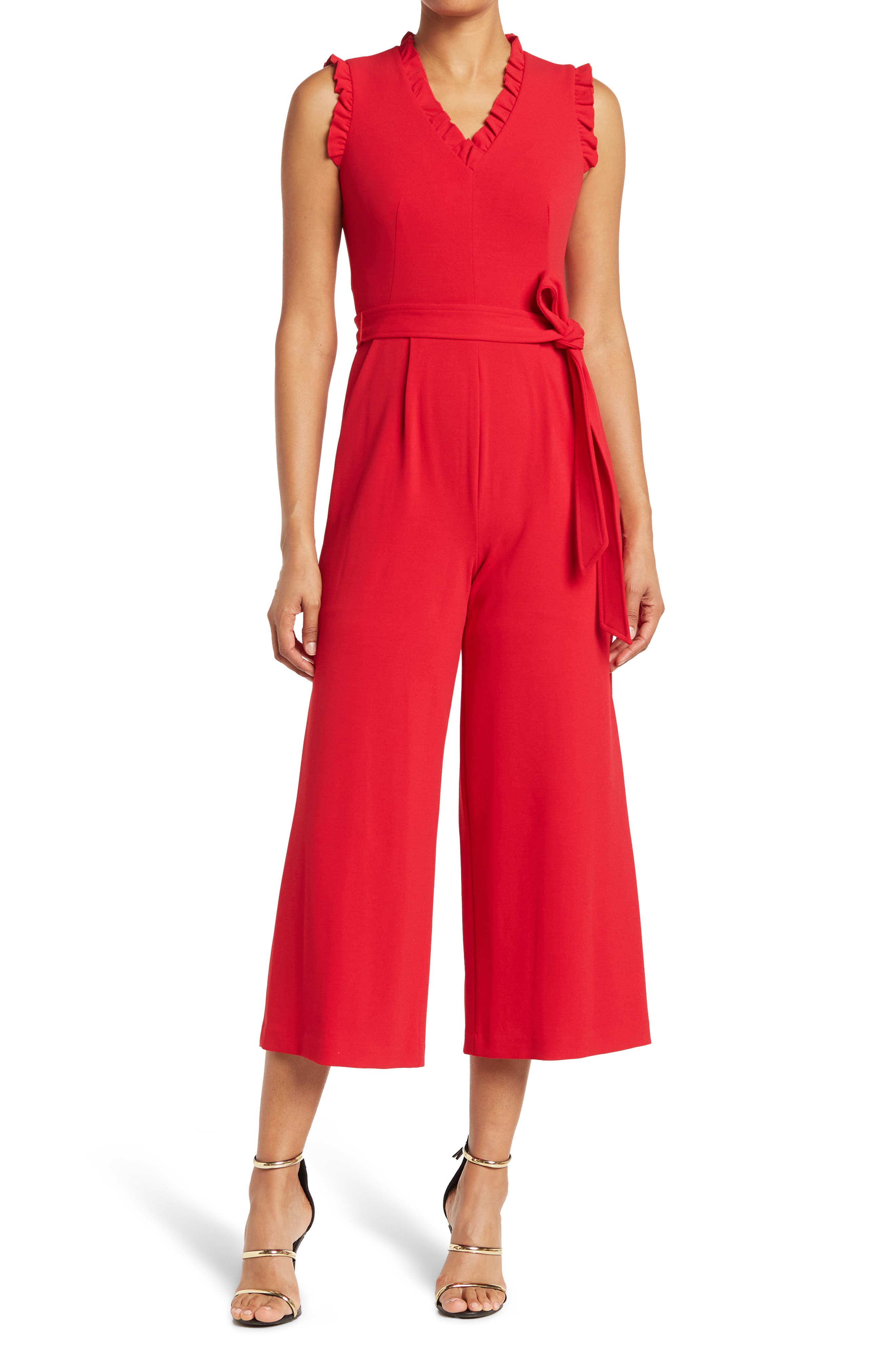 red jumpsuit calvin klein