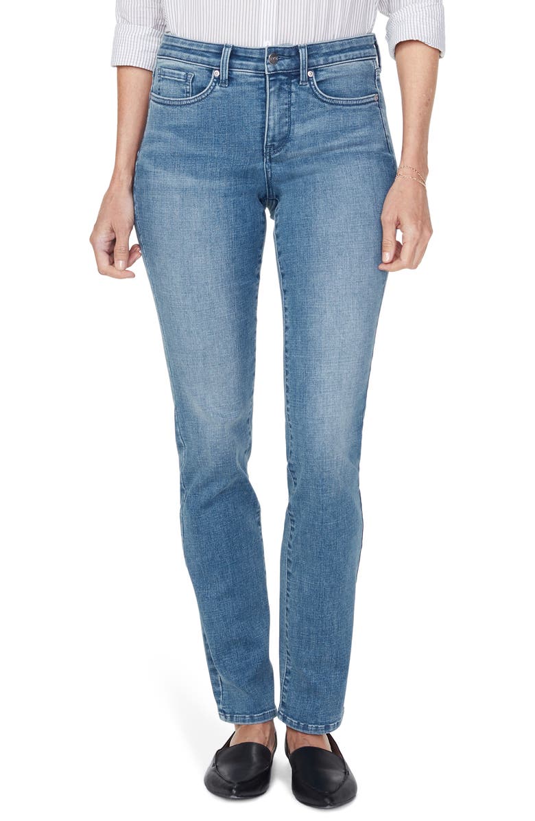 NYDJ Sheri Slim Straight Leg Jeans (Brickell) (Regular & Petite ...
