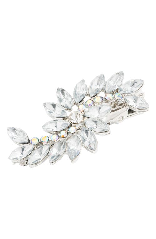 L. Erickson Iris Crystal Pinch Clip in Crystal/Silver at Nordstrom