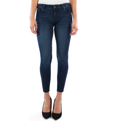 Kut From The Kloth Connie High Waist Raw Hem Ankle Skinny Jeans, Blue